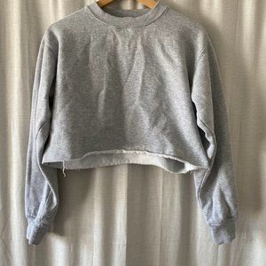 California Gray Cropped Sweatshirt